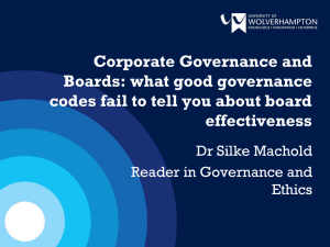 Corporate Governance and Boards