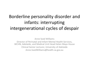 Borderline personality disorder and infants: interrupting