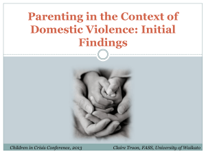 Parenting in the Context of Domestic Violence
