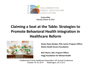 Claiming a Seat at the Table - Collaborative Family Healthcare