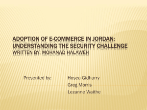 ADOPTION OF E-COMMERCE IN JORDAN: UNDERSTANDING