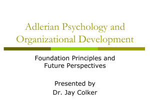 Adlerian Psychology and Organizational Development PowerPoint
