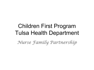 Children First Program Tulsa Health Department
