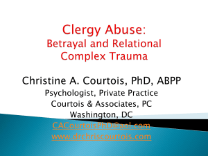 Clergy Abuse: Betrayal and Relational Trauma