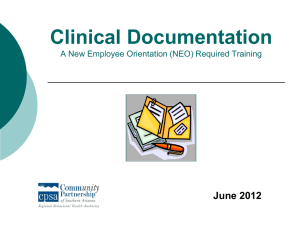 Clinical Documentation - Crisis Response Network