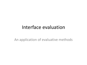 Interface evaluation