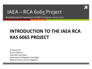 IAEA * RCA 6065 Project