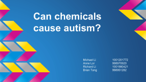 Chemicals and autism
