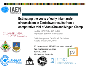 Estimating the costs of early infant male circumcision in