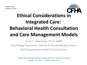 Ethical Considerations in Integrated Care