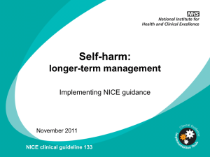 Self-harm - National Collaborating Centre for Mental Health