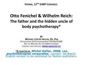 Otto Fenichel & Wilhelm Reich: history of a friendship