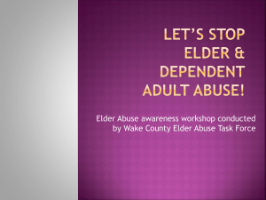 Elder Abuse Awareness Slide Deck