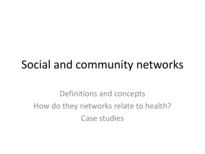 Social and community networks
