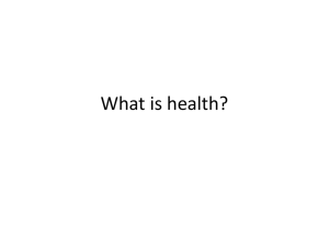 What is health?