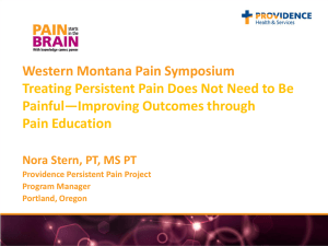 Nora Stern: Treating Persistent Pain Does Not Need to Be Painful