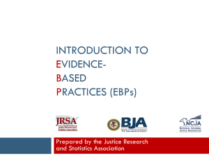 Introduction to Evidence-Based Practices (EBPs)