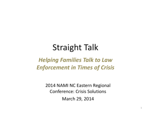 Helping Families Talk to Law Enforcement in Times of - NAMI-NC