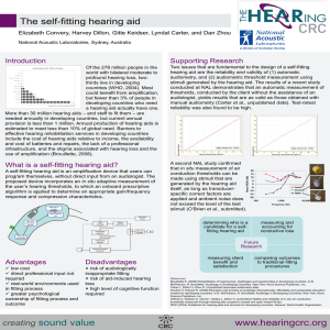 Self-Fitting Hearing Aid Poster