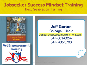 Jobseeker Success Mindset Training