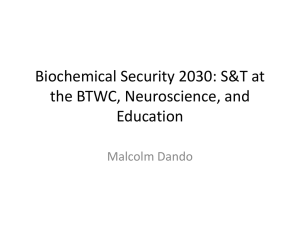 Biochemical Security 2030: S&T at the BTWC