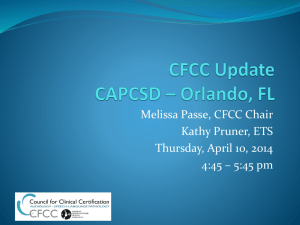 CFCC Update