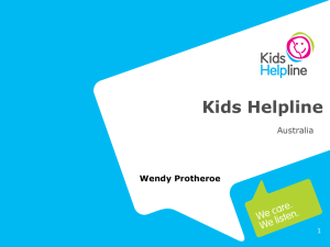 Kids Helpline: Overview of services, structure and challenges