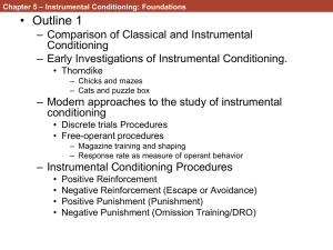 Instrumental Conditioning Foundations