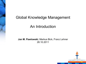 The Global Knowledge Management Framework