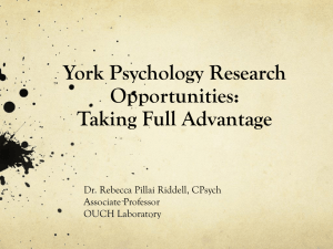York Psychology Research Opportunities: How undergraduates can