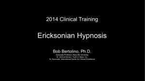 Ericksonian Hypnosis - Youth In Need - St. Peters