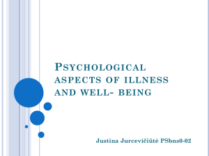 Psychological aspects of illness and well