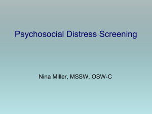 Standards for Psychosocial Distress Screening