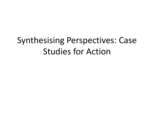 Synthesising Perspectives: Case Studies for Action