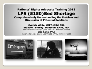 5150 Bed Shortage - Disability Rights California