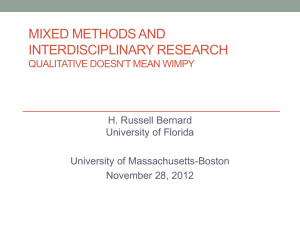 Mixed Methods boston.. - University of Florida