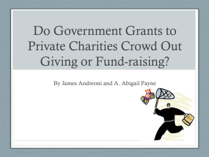 Do Government Grants to Private Charities Crowd Out Giving or