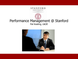Performance Management @ Stanford