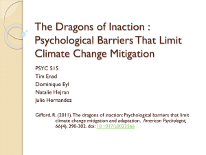 The Dragons of Inaction : Psychological Barriers That