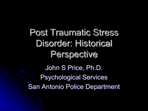 Post Traumatic Stress Disorder Historical Perspective