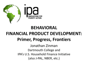 Behavioral Financial Product Development