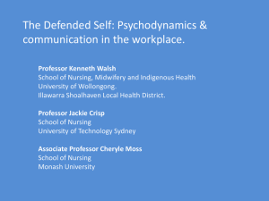 Psychodynamics & communication in the workplace.