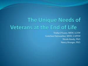 The Unique Needs of Veterans at the End of Life