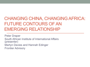 Changing china, changing Africa: future contours