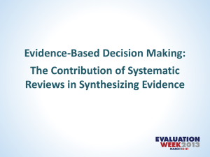 Evidence-Based Decision Making