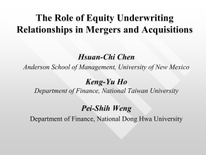 Why equity underwriting relationships?