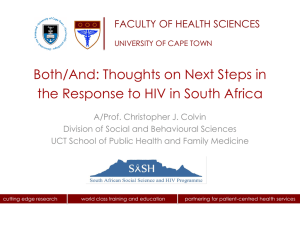 Colvin Response to HIV in South Africa