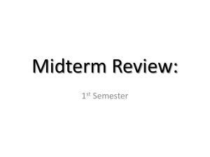 Midterm Review: