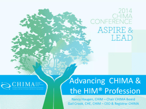 Advancing CHIMA and the HIM Profession