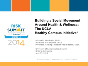 Livewell UCLA Healthy Campus Initiative PPT Only